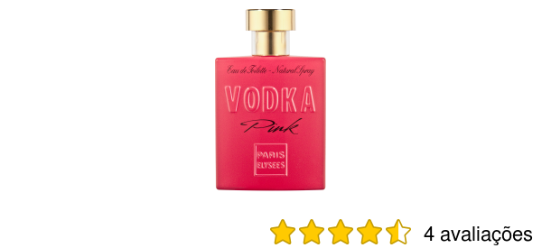 Perfume Vodka Pink Paris Elysees Feminino Beleza na Web